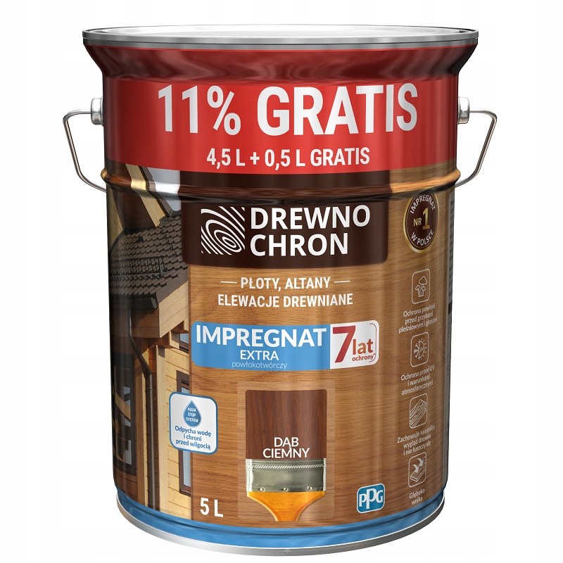 Impregnácia na drevo Extra filmotvorný dub tmavý 5L